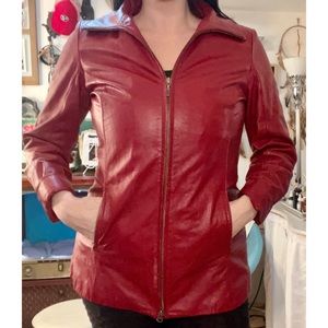 Vintage Danier Red Leather Jacket